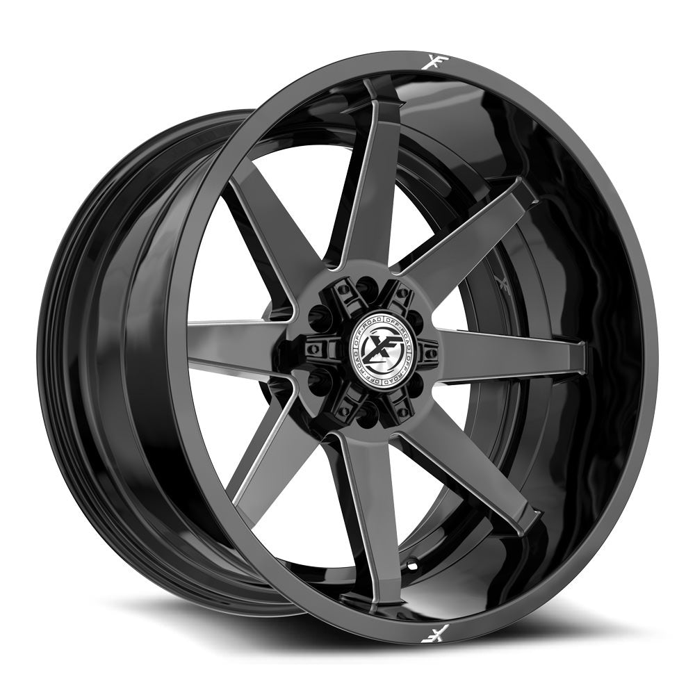 XF Off-Road XF-236 20x10 -24 5x127/5x139.7 Gloss Black & Milled XF-236201051271397-24GBM