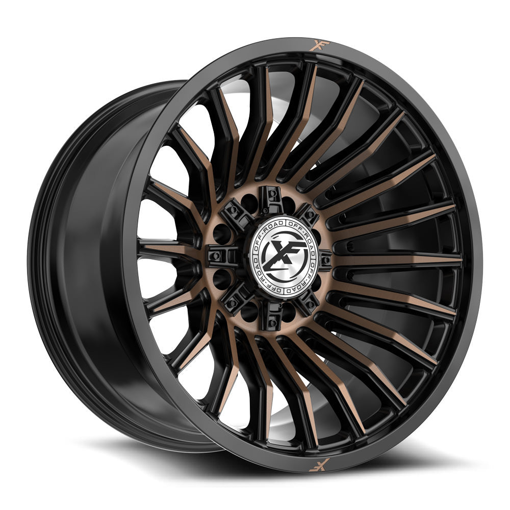 XF Off-Road XF-231 20x10 -24 8x165.1/8x180 Satin Black & Bronze Machined Double Dark Tint XF-231201081651180-24SBMZDT