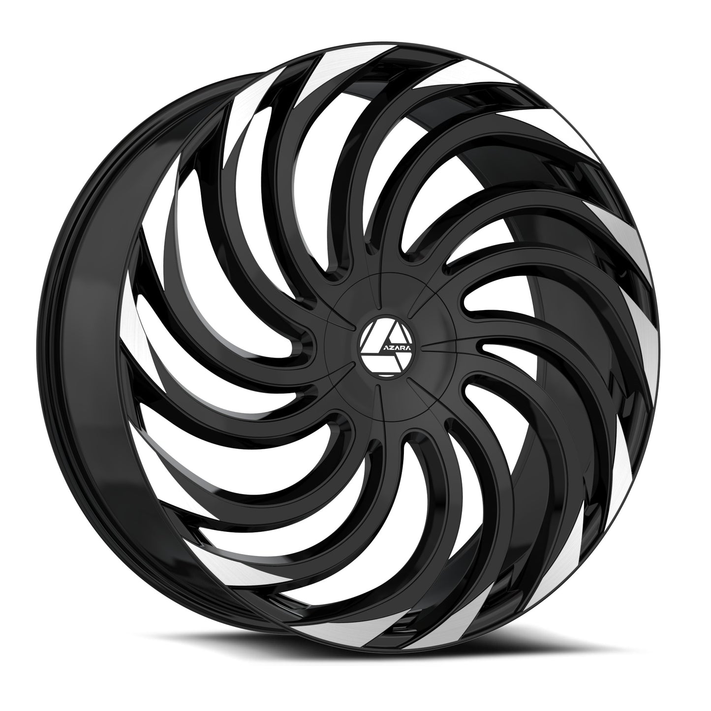 AZARA AZA-534 30X9.5 15 BLANK GLOSS BLACK & MACHINED