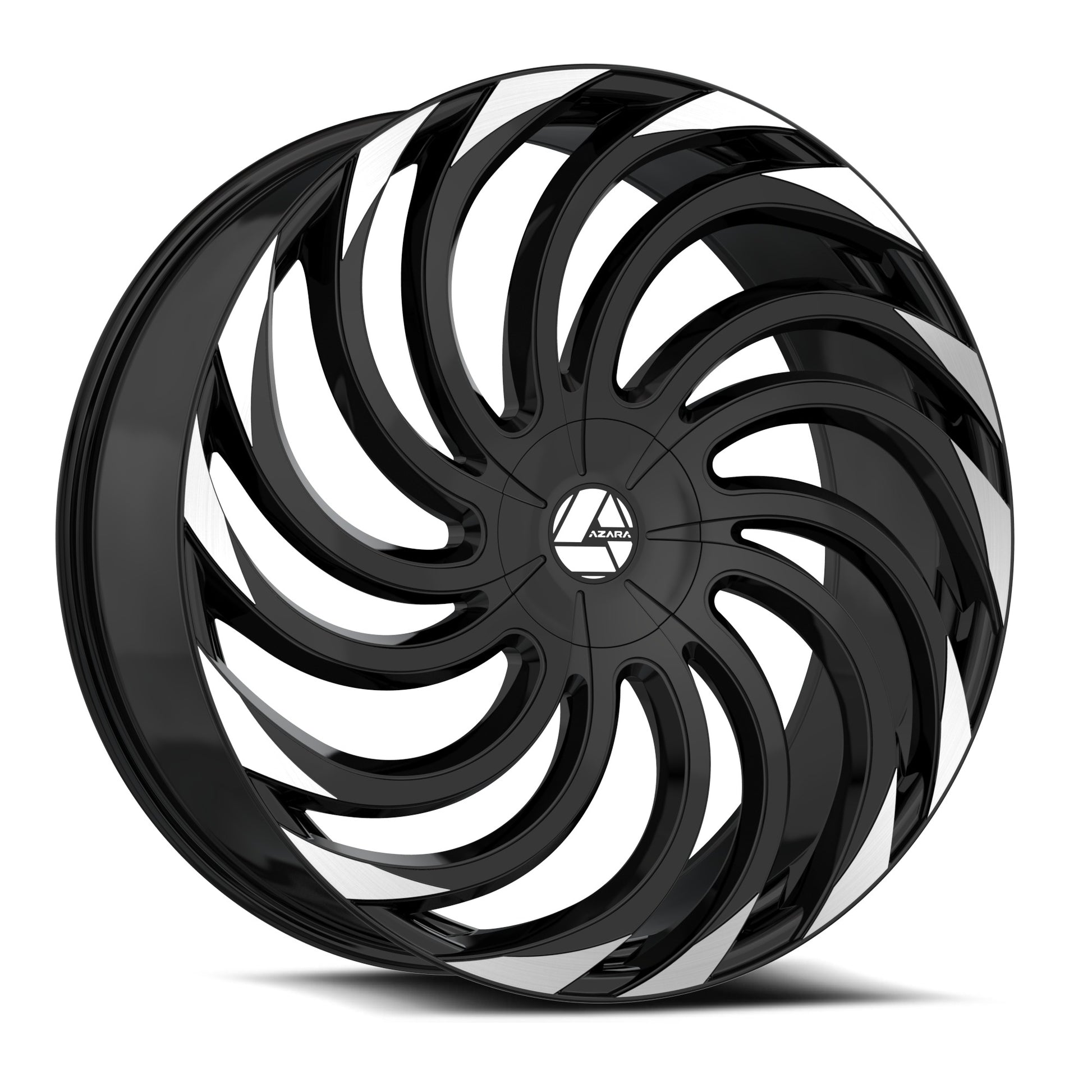 AZARA AZA-534 30X9.5 15 BLANK GLOSS BLACK & MACHINED