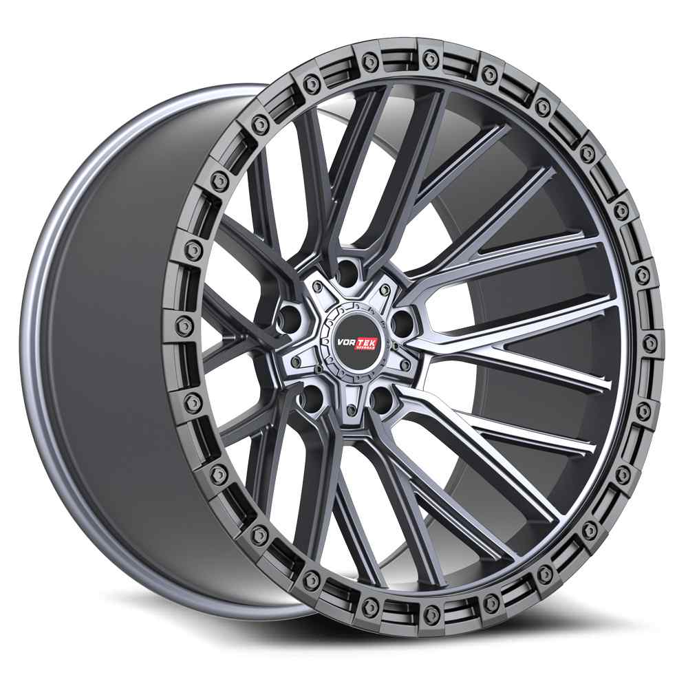 Vortek VRT-608 20x10 -24 5x127/5x139.7 Matte Titanium With Black Bead Ring 608201043-24MTBR