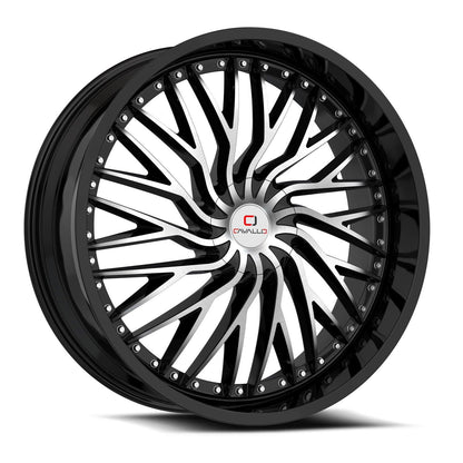 CAVALLO CLV-43 22X8.5 38 5X114.3/5X120 GLOSS BLACK & MACHINED