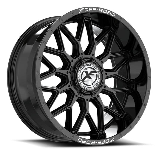 XF Off-Road XF-242 20x10 -12 Blank 5x/6x/Blank 6x Gloss Black XF-24220105X6XBL-12GB-V