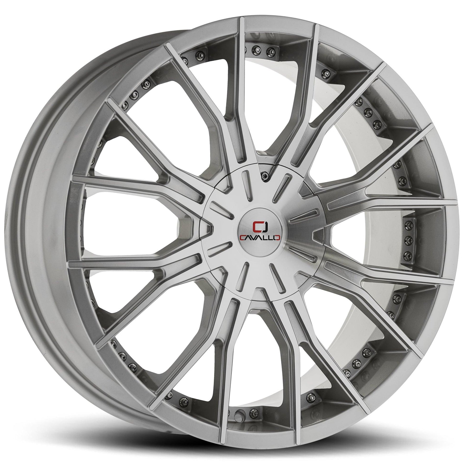 CAVALLO CLV-36 20X8.5 15 6X135/6X139.7 SILVER & MACHINED