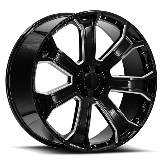 O.E. REVOLUTION G-06 26X10 31 6X139.7 GLOSS BLACK & MILLED