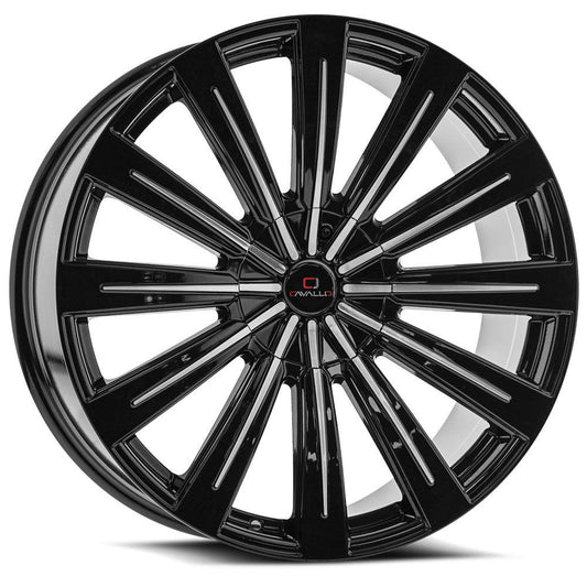 CAVALLO CLV-49 26X9.5 18 BLANK GLOSS BLACK & MACHINED