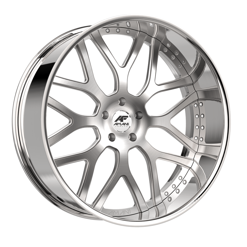 Amani Allora 22x9 / 10 1 / 5 Pocketed Blank 5x Brush Center Chrome Lip ALL2291035PBFRBCR