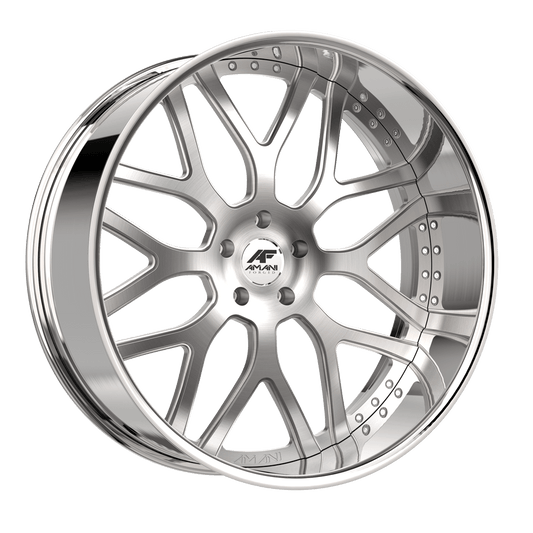 Amani Allora 22x9 / 10 1 / 5 Pocketed Blank 5x Brush Center Chrome Lip ALL2291035PBFRBCR