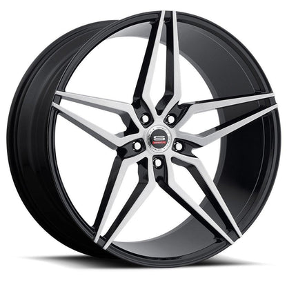 SPEC-1 SPM-81 22X9 15 5X120 GLOSS BLACK & BRUSHED