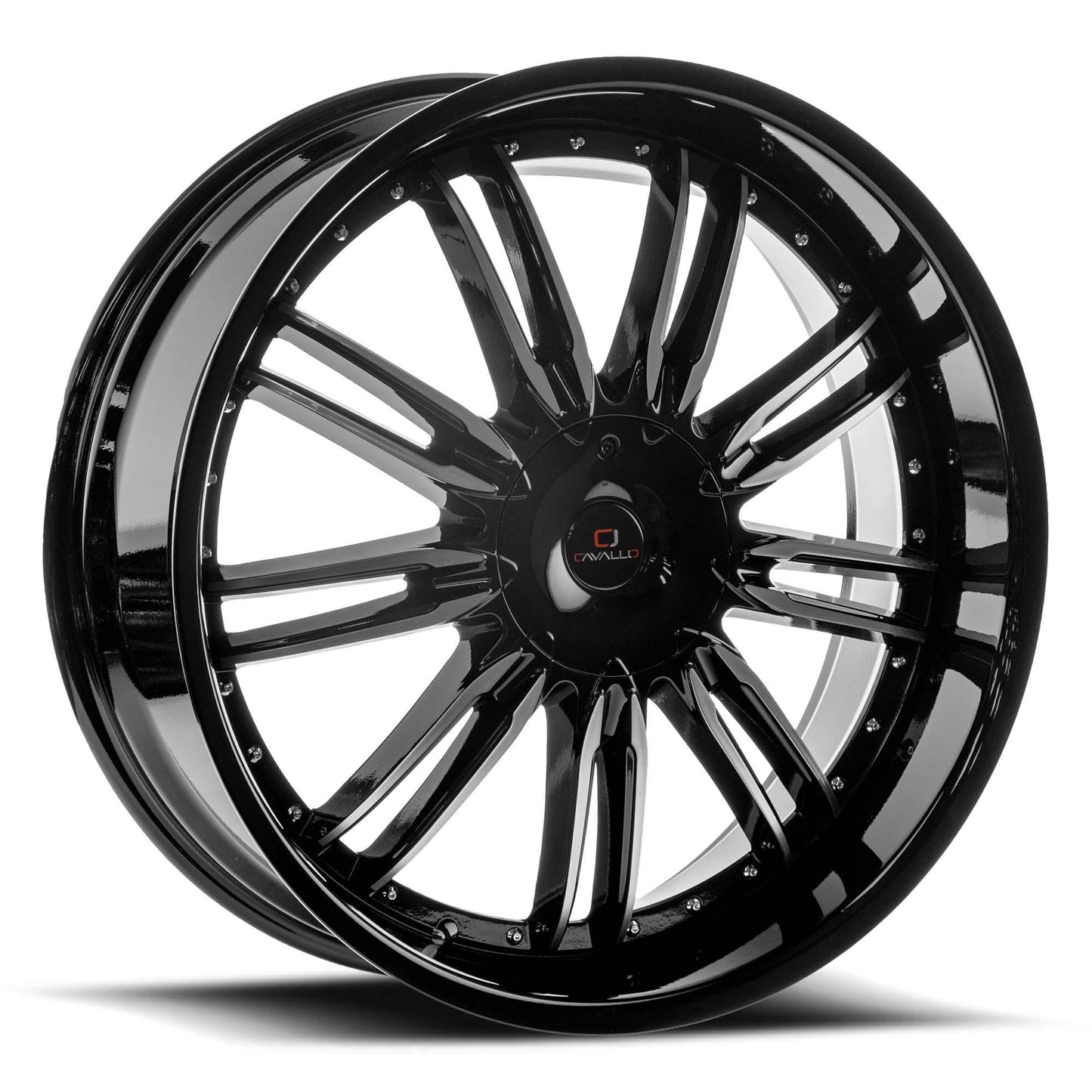 CAVALLO CLV-54 24X9 34 5X115/5X120 GLOSS BLACK & MACHINED