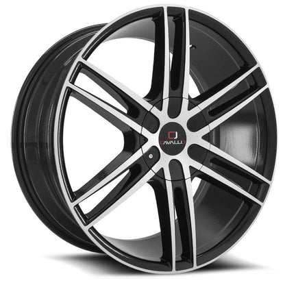 CAVALLO CLV-20 20X8.5 25 6X135/6X139.7 GLOSS BLACK & MACHINED