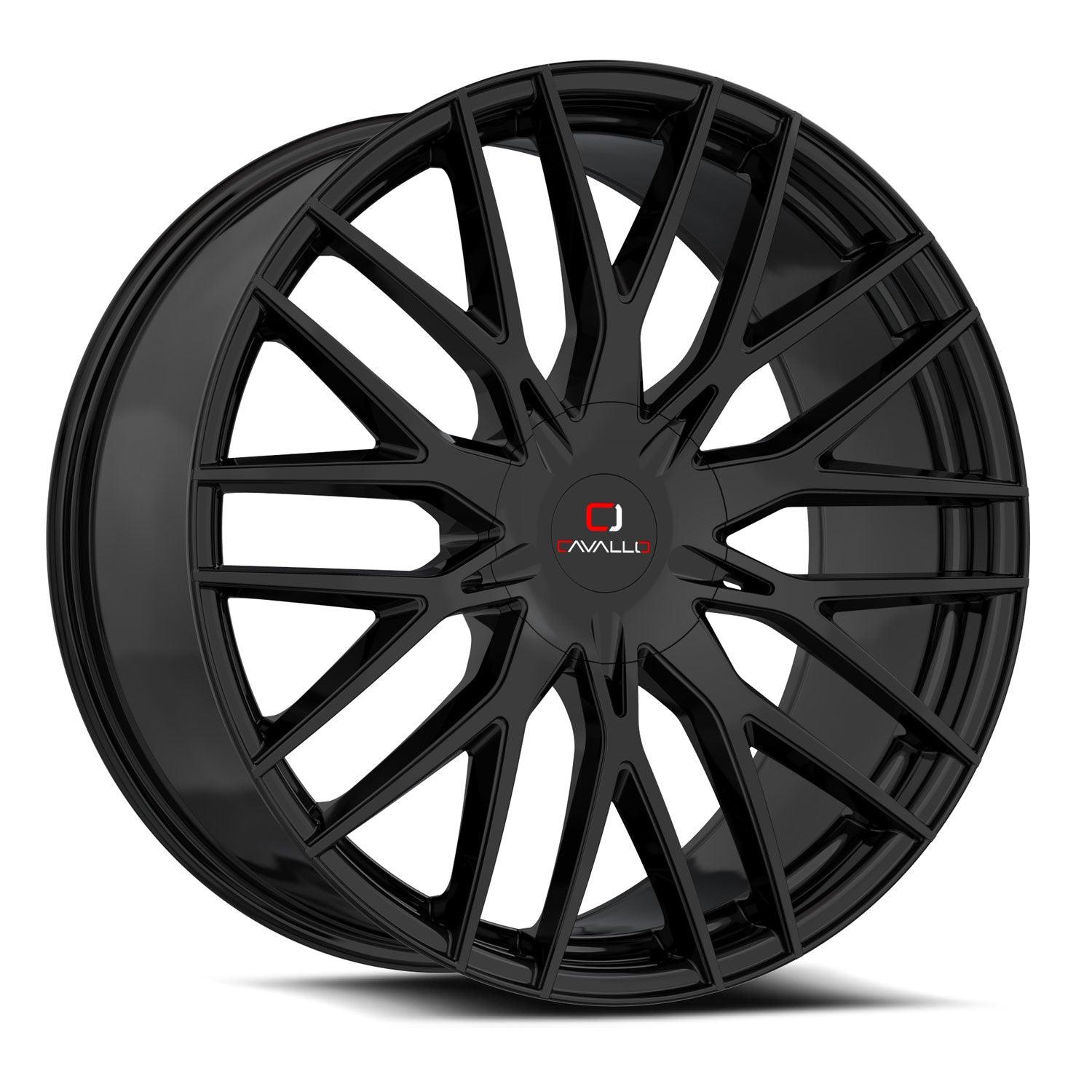 CAVALLO CLV-45 20X8.5 35 5X108/5X114.3 GLOSS BLACK