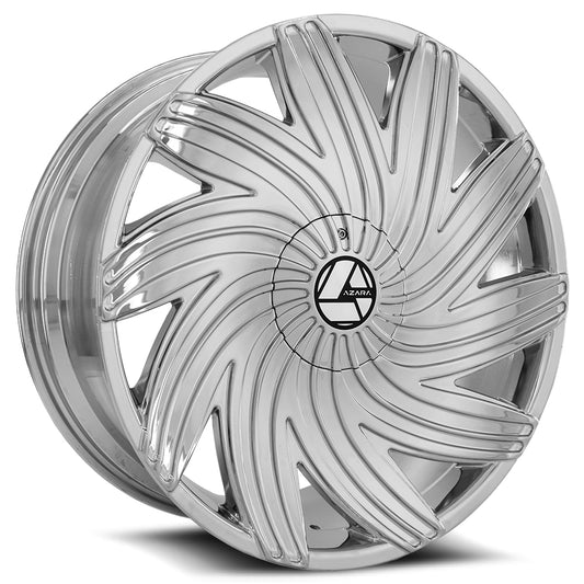 Azara AZA-502 22x9.5 15 Blank 5x/6x Chrome AZA-5022295BLANK+15C