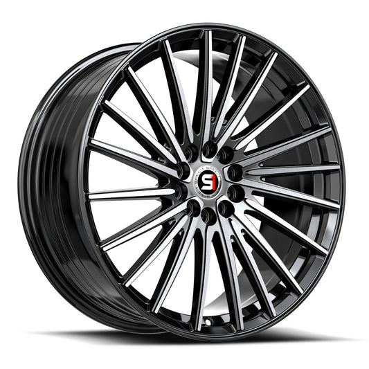 Spec-1 SP-68 17x7.5 42 5x110/5x114.3 Gloss Black & Machined SP-6817753542BM
