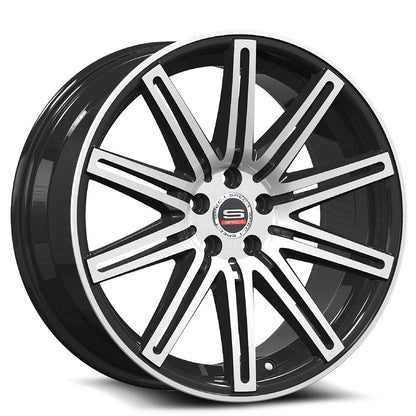 SPEC-1 SP-48 18X8 35 5X114.3/5X120 GLOSS BLACK & MACHINED