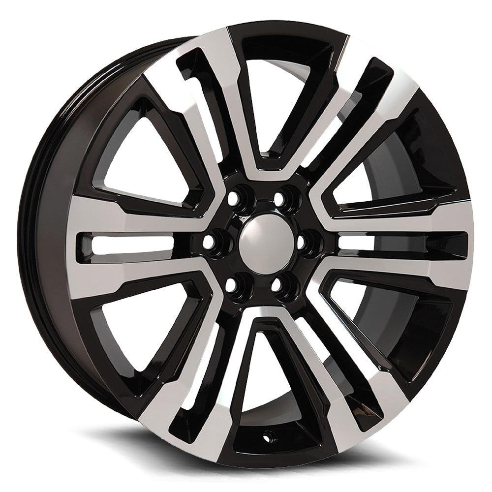 O.E. REVOLUTION G-10 22X9 24 6X139.7 GLOSS BLACK & MACHINED