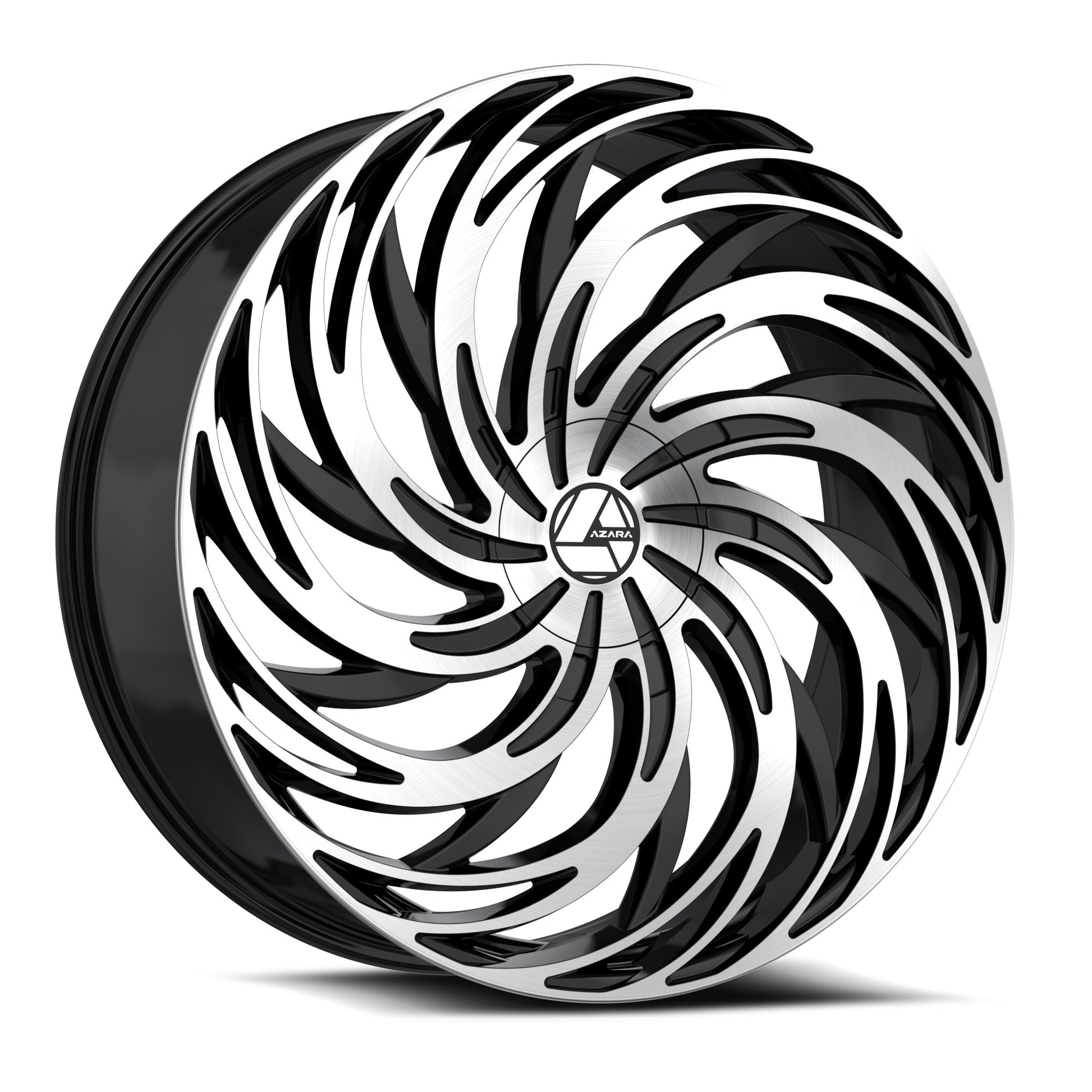 AZARA AZA-531 26X9.5 15 BLANK GLOSS BLACK & MACHINED