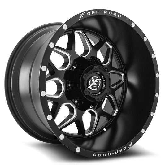 XF Off-Road XF-202 20x10 -12 5x114.3/5x127 Matte Black & Machined XF-202201051143127-12MBM