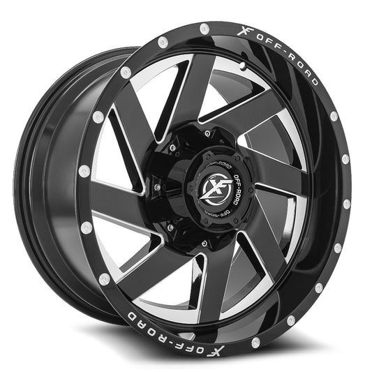 XF Off-Road XF-205 22x12 -44 5x139.7/5x150 Gloss Black & Milled XF-205221251397150-44GBML