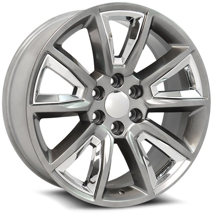 O.E. REVOLUTION C-08 26X10 31 6X139.7 SILVER + CHROME INSERTS