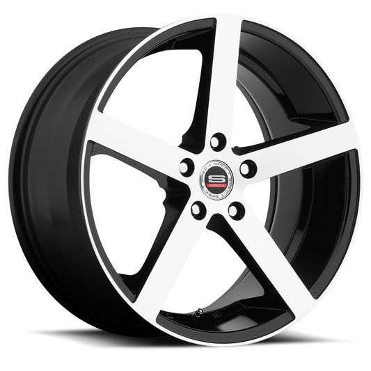 Spec-1 SP-10 19x10 38 5x114.3 Gloss Black & Machined SP10S-19101638GBM