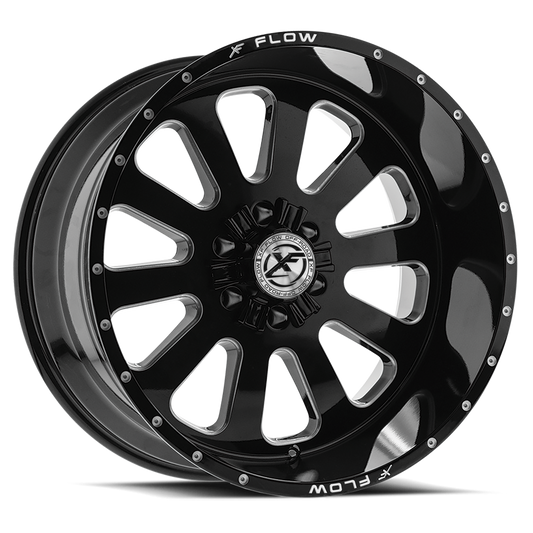 XFX Flow XFX-302 26x12 -44 5x127/5x139.7 Gloss Black & Milled XFX-302261251271397-44BMW