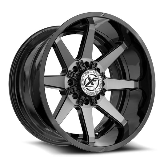 XF Off-Road XF-236 20x10 -12 8x165.1/8x170 Gloss Black & Brushed Double Dark Tint XF-236201081651170-12GBUDT