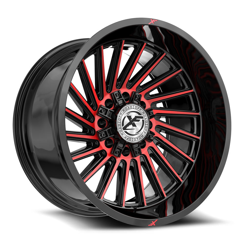 XF Off-Road XF-239 22x12 -44 8x165.1/8x170 Gloss Black & Red Machined XF-239221281651170-44BMR