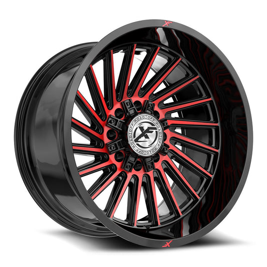 XF Off-Road XF-239 22x12 -44 8x165.1/8x170 Gloss Black & Red Machined XF-239221281651170-44BMR