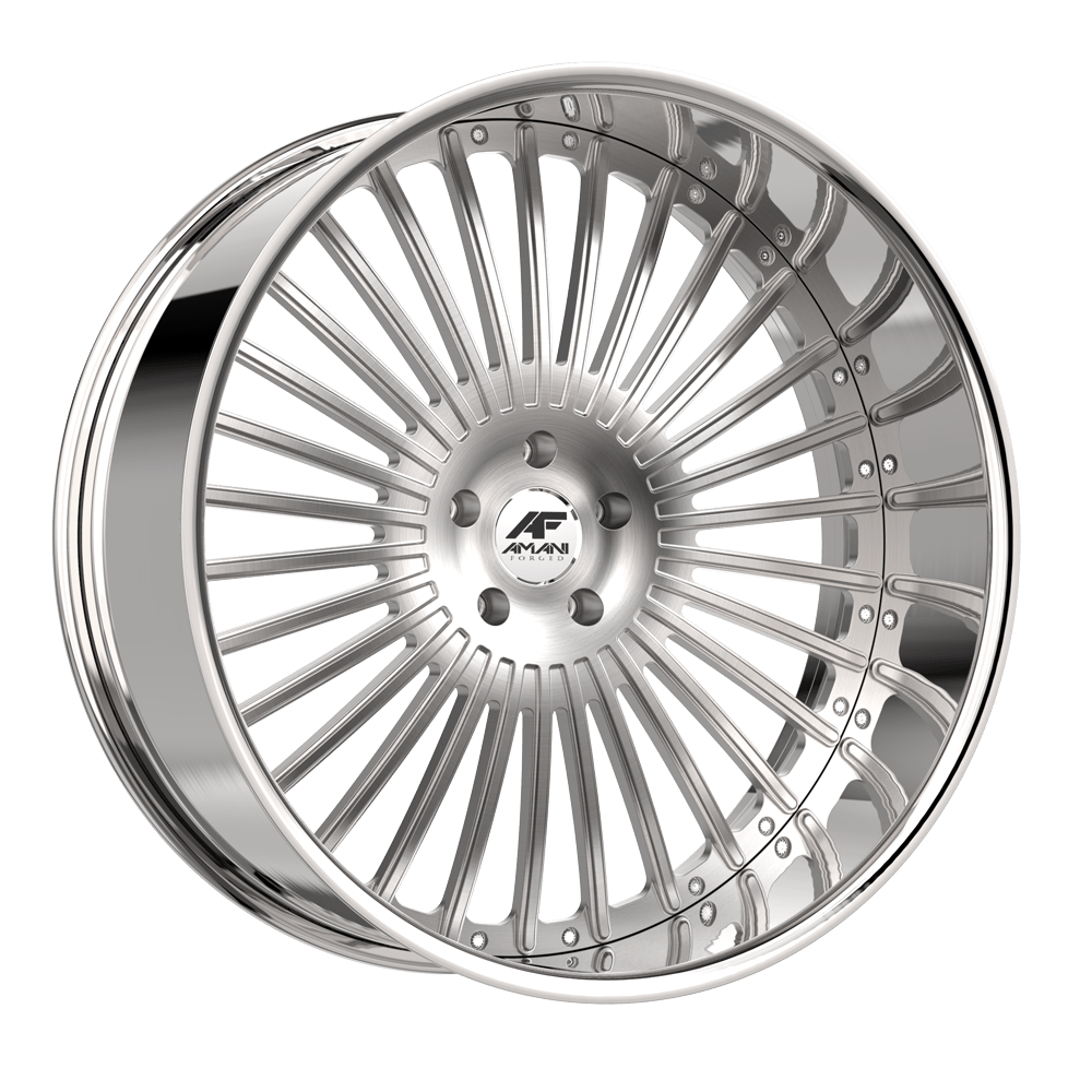 Amani R.E.A.L. 26x9 / 10 1 / 5 5x127 Brush Center Chrome Lip REA269103520FFBCR
