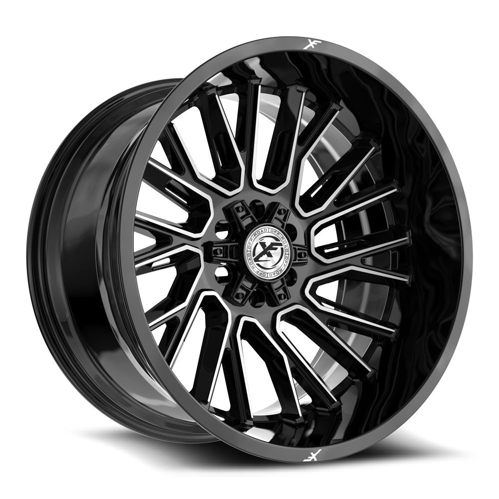 XF Off-Road XF-230 22x12 -44 6x135/6x139.7 Gloss Black & Machined XF-230221261351397-44BM
