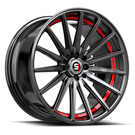 Spec-1 SP-69 20x8.5 38 5x100/5x114.3 Gloss Black & Red Undercut SP-6920852338GBRU