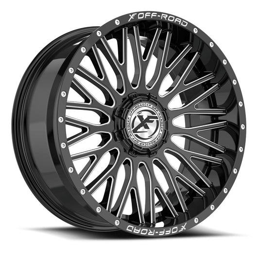 XF Off-Road XF-241 20x9 0 Blank 5x/6x/Blank 6x Gloss Black & Milled XF-24120905X6XBL0GBM-V