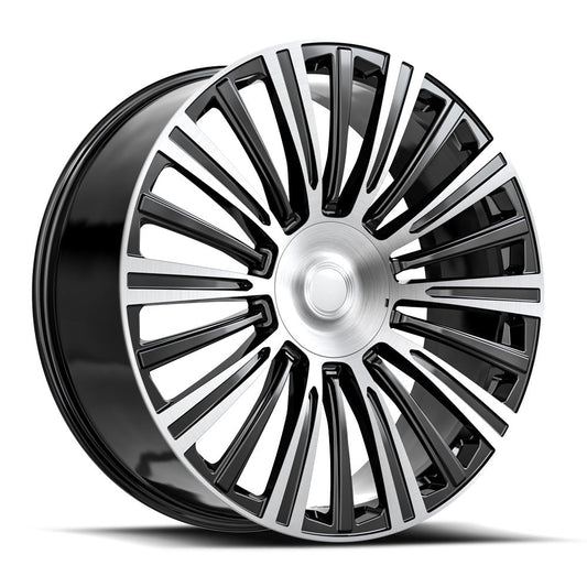 O.E. REVOLUTION CAD-35 24X10 31 6X139.7 GLOSS BLACK & MACHINED