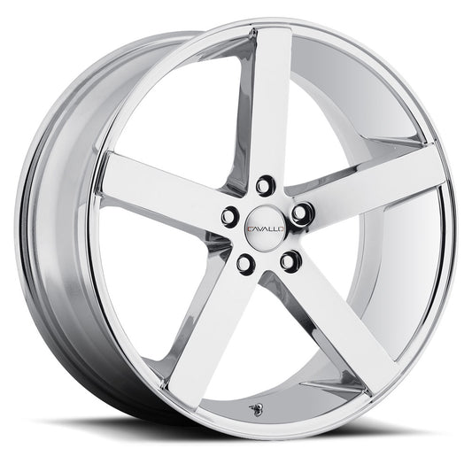 Cavallo CLV-5 22x9 15 Blank 5x Nano Chrome CLV-52290BLANK+15NC