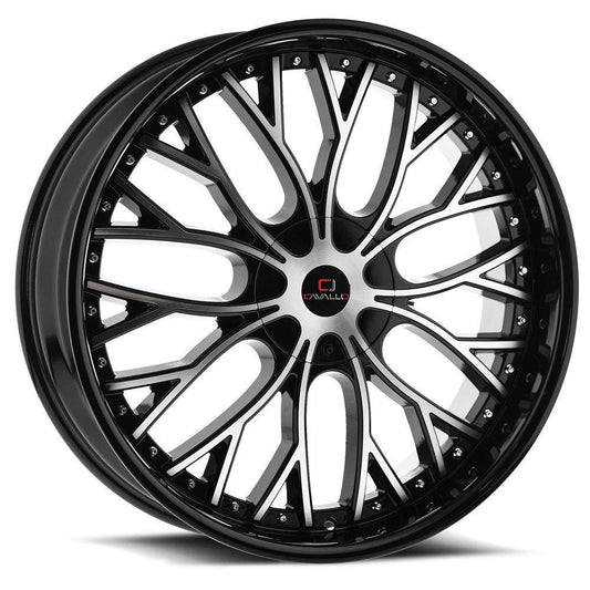 CAVALLO CLV-33 24X9 18 BLANK GLOSS BLACK & MACHINED