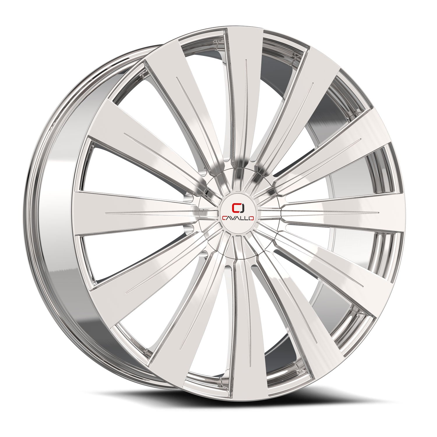 Cavallo CLV-49 22x9.5 15 Blank 5x/6x Nano Chrome CLV-492295BLANK+15NC