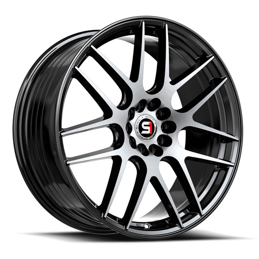 Spec-1 SP-65 18x10 42 Blank 4x/5x Gloss Black & Machined SP-651810BL42BM