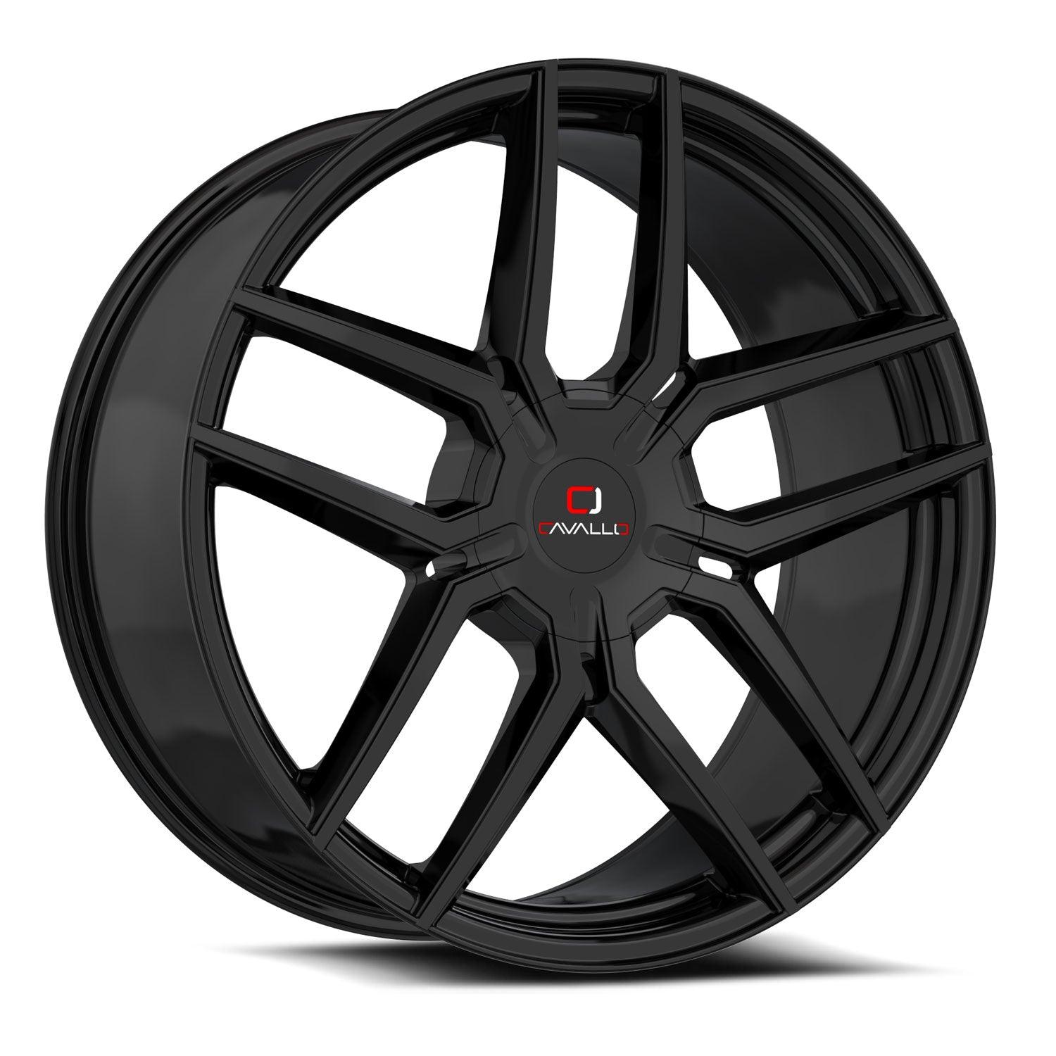 CAVALLO CLV-55 22X8.5 38 5X114.3/5X120 GLOSS BLACK