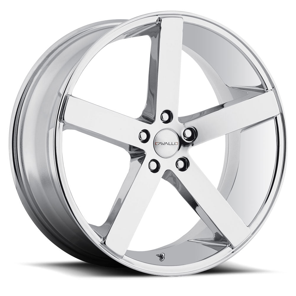 Cavallo CLV-5 22x9 35 5x120 Nano Chrome CLV-522905120+35NC