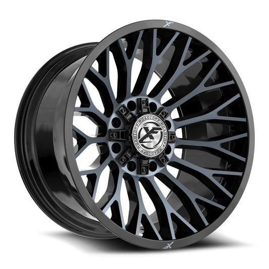 XF Off-Road XF-237 20x10 -24 8x165.1/8x170 Gloss Black & Machined Titanium Double Dark Tint XF-237201081651170-24BMTDT
