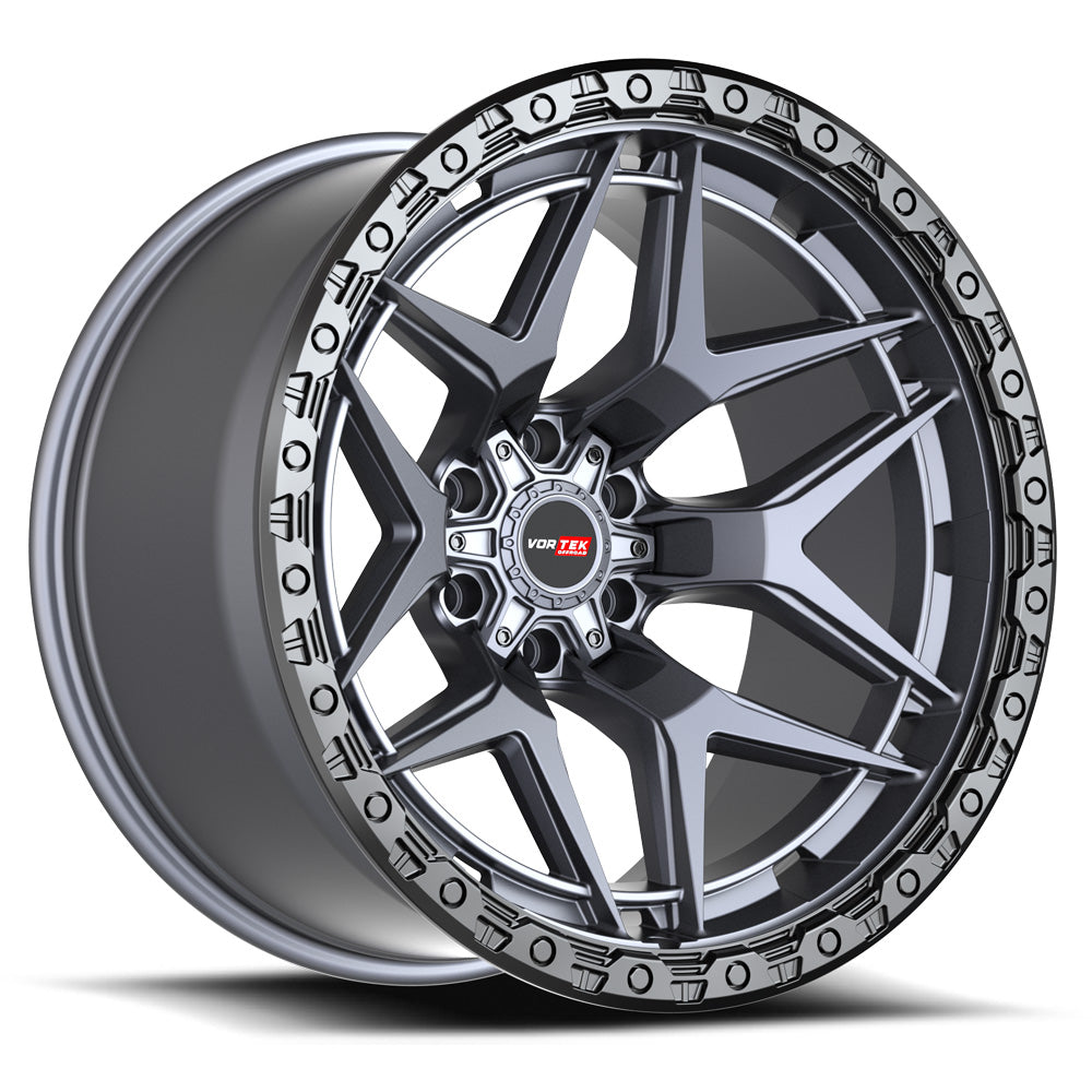 Vortek VRT-603 20x9.5 0 Blank 8x Matte Titanium With Black Bead Ring 60320958XBL0MTBR