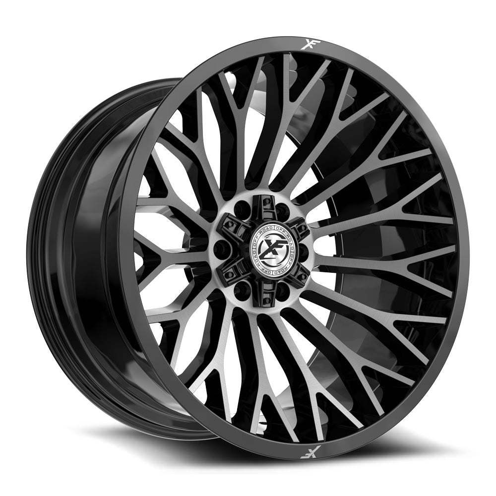 XF Off-Road XF-237 22x12 -44 6x135/6x139.7 Gloss Black & Brushed Double Dark Tint XF-237221261351397-44GBUDT