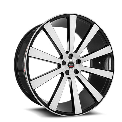 SPEC-1 SPL-002 20X9 25 5X112 GLOSS BLACK & BRUSHED