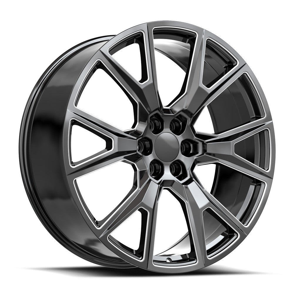 O.E. REVOLUTION C-19 24X10 30 6X139.7 GLOSS BLACK & MILLED