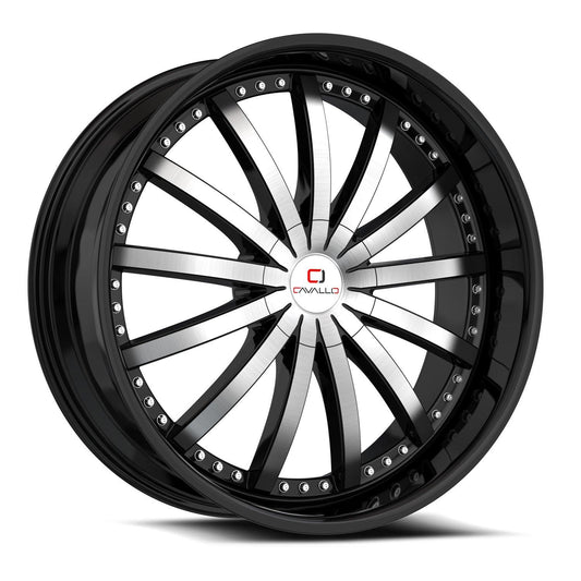 CAVALLO CLV-53 24X9 18 BLANK 5X/6X GLOSS BLACK & MACHINED