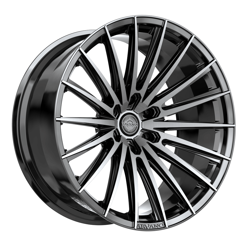 Arvano ART-2 24x9.5 18 6x135 Gloss Black & Brushed Double Dark Tint ART-2A24954918GBUDT