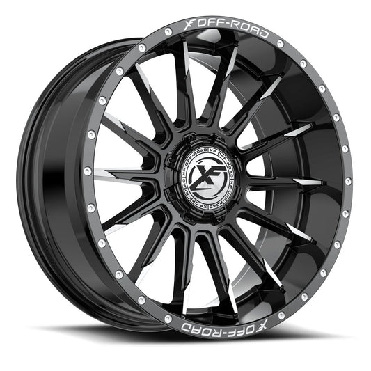 XF Off-Road XF-247 20x9 0 6x135/6x139.7 Gloss Black & Machined XF-2472090570BM-V