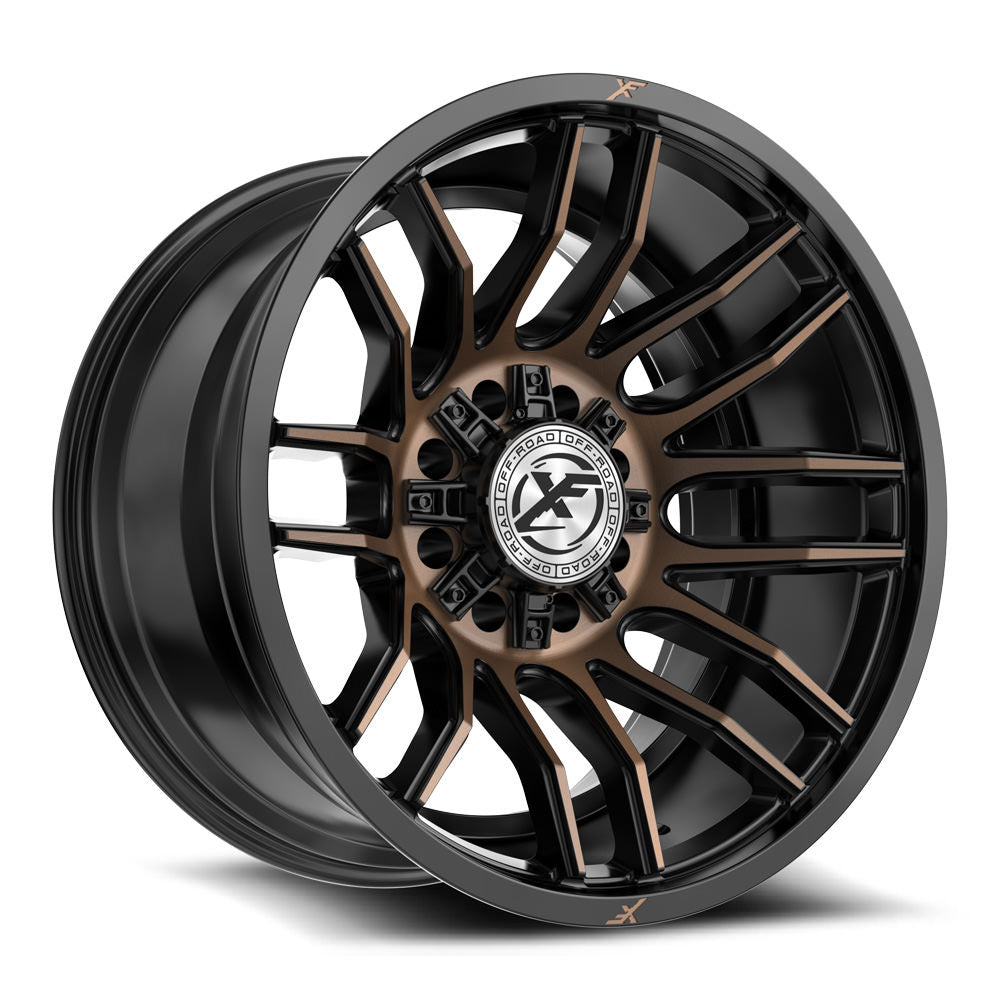 XF Off-Road XF-232 20x10 -24 8x165.1/8x170 Satin Black & Bronze Machined Double Dark Tint XF-232201081651170-24SBMZDT