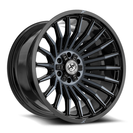 XF Off-Road XF-231 22x12 -44 6x135/6x139.7 Gloss Black & Machined Titanium Double Dark Tint XF-231221261351397-44BMTDT